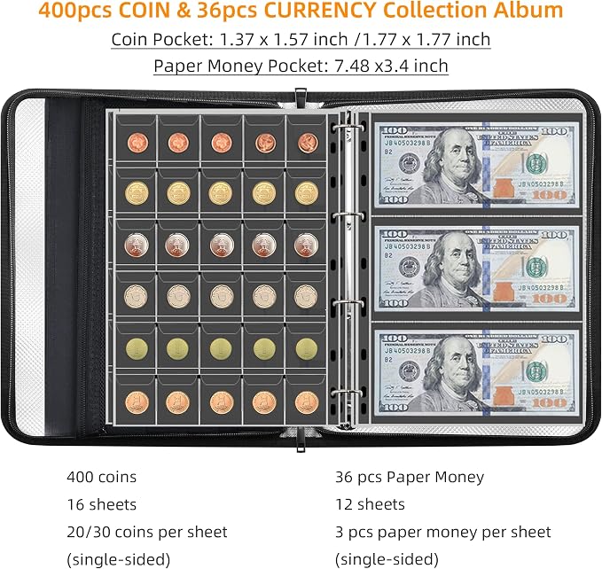 400-Pocket Fireproof Coin Book - Image 3