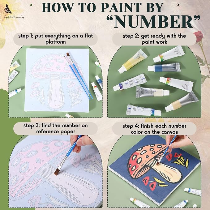 Nezyo 12 Sets Paint by Numbers Kit - Image 4