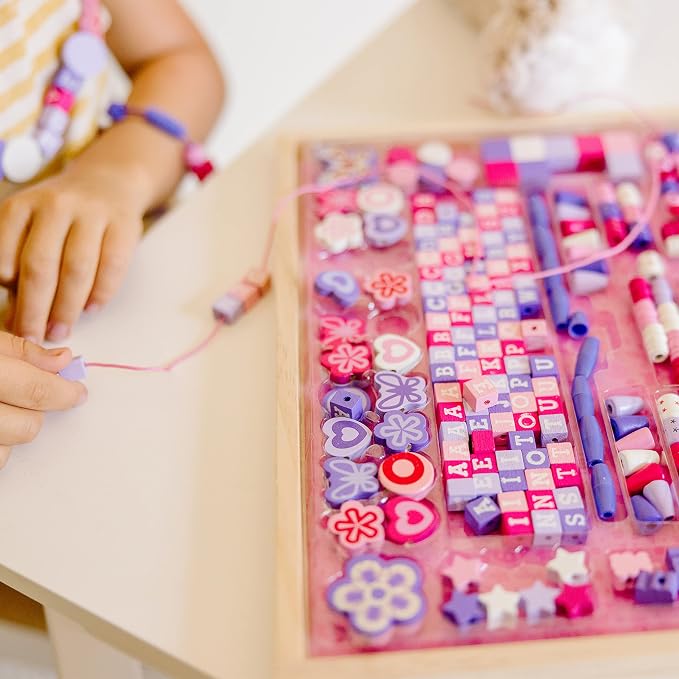 Melissa & Doug Created by Me! Sparkle & Shimmer Beads Wooden Bead Kit, 340+ - Image 3