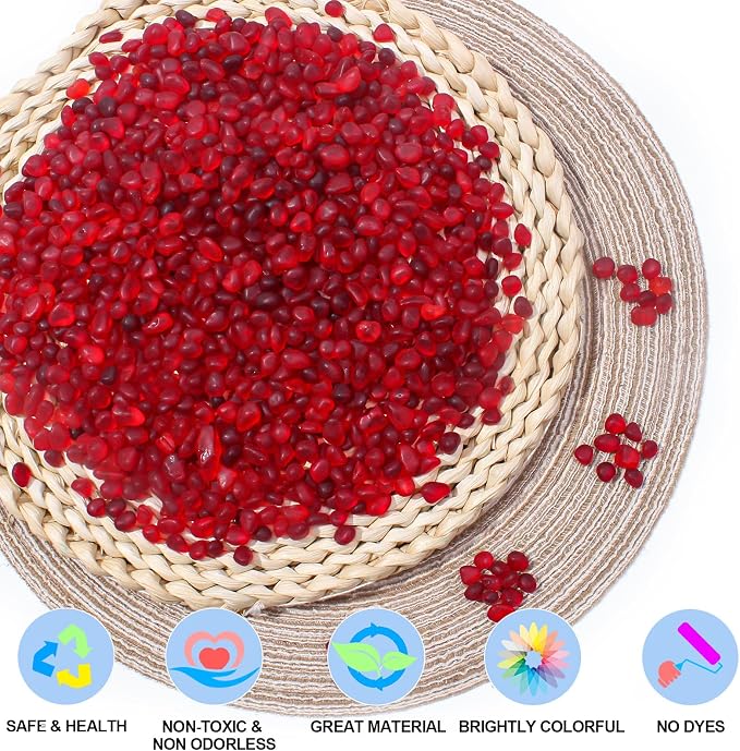 Keedolla 0.5 Lb Red Sea Glass Pebbles Stones Aquarium Gravel Fish Tank Rocks - Image 2