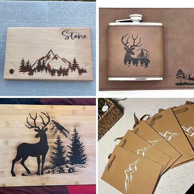 Mountain Stencils for Painting on Wood Burning Stencils and Patterns Reusable - Image 3