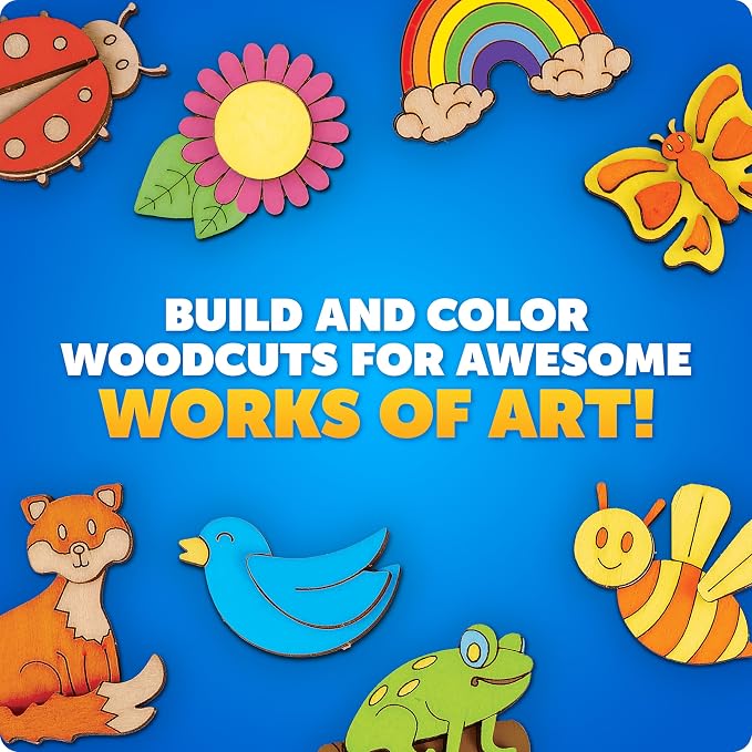 Blue Marble Wooden Magnet Craft Kit - Image 3