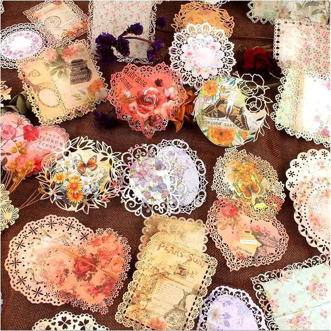 Antique Cutouts Lace Edge Scrapbook Paper, Journaling, Card Making, Junk by Diuhofart