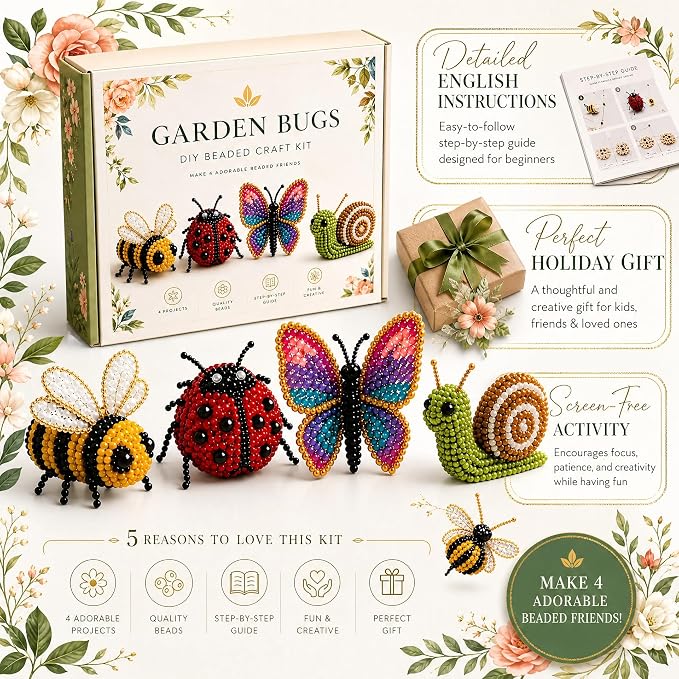 MSOSRIR 3D Beaded Animal Kit, Upgraded Bead Embroidery Kit - Image 7