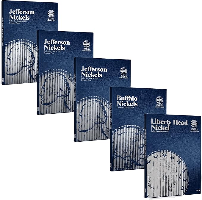 Whitman U.S. Modern Nickel Coin Folder Five Volume Set 1883 – 2023#’s 9007 by Unknown