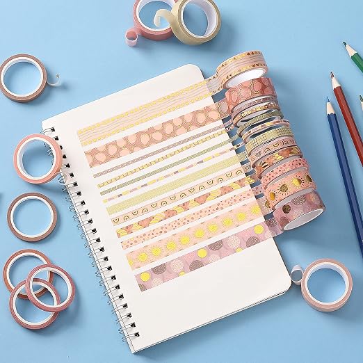 Mr. Pen- Washi Tape Set, 21 Rolls, Boho Design | 5.5 Yards/Roll, Washi Tape - Image 7