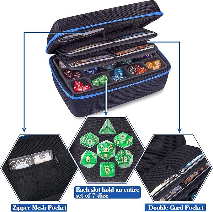 SIQUK Dice Storage Case Big Capacity Dice Box - Image 2