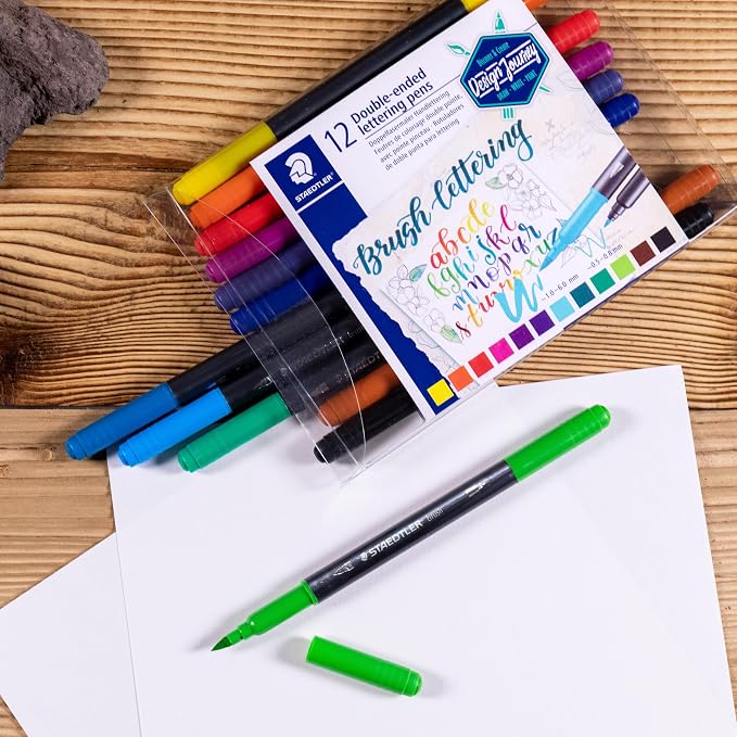 Staedtler Double-ended Brush Marker Brush Letter Duo, Creative Lettering - Image 5