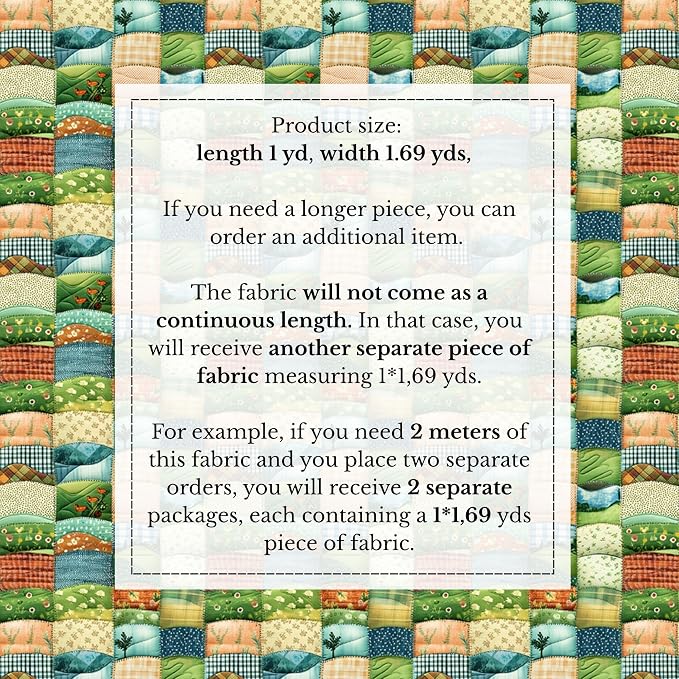 100% Cotton Fabric by the Yard – Turkish Quality Quilting & Sewing Fabric - Image 4