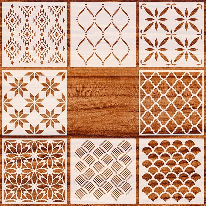 12 Inch Large Geometric Stencils Mandala Stencil Laser Cut Painting Template by CZONG