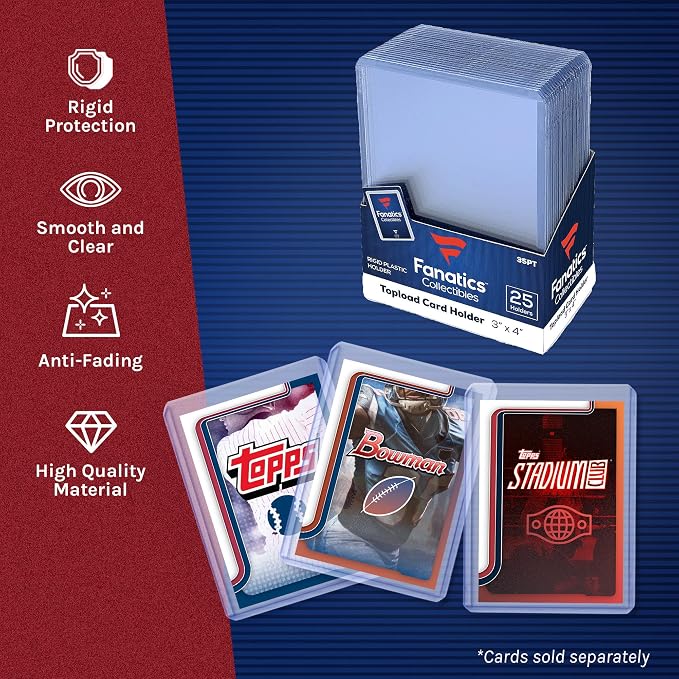 Fanatics Collectibles 35pt 3x4 Top Loaders - Image 3