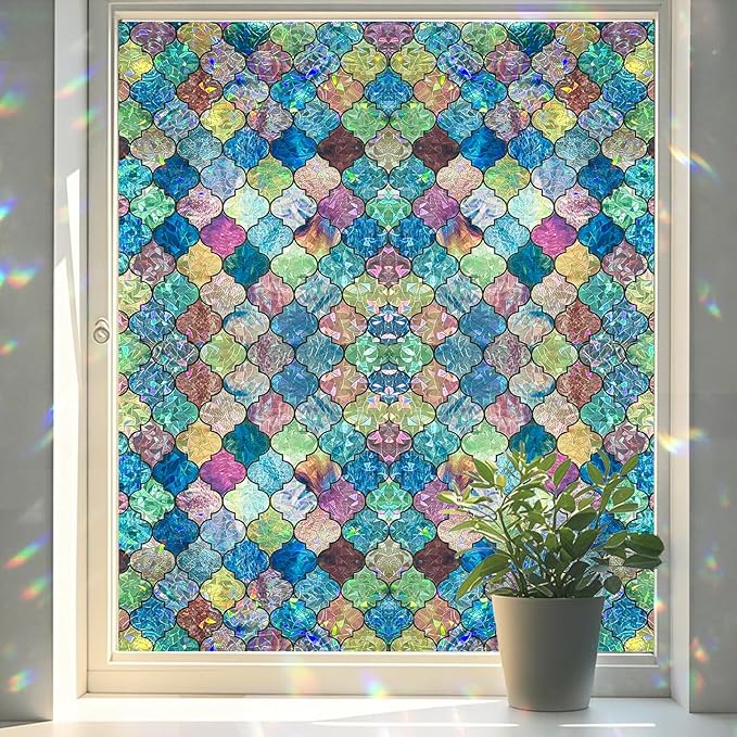 ADD.HERES Window Privacy Film, Stained Glass Decorative Static Cling, Removable by ADDHERES