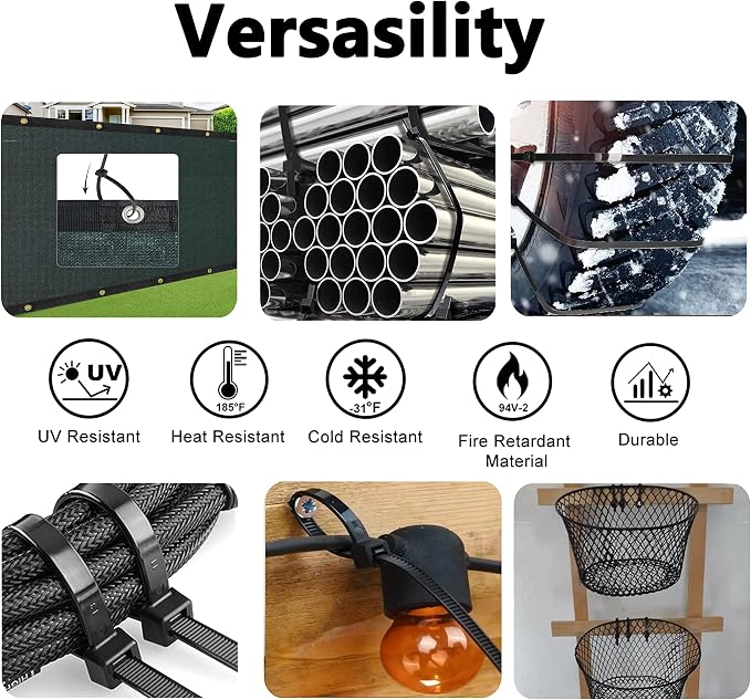 Large Zip Ties Heavy Duty Outdoor 20 Inch 250lb Extra Long Cable Ties Thick - Image 3