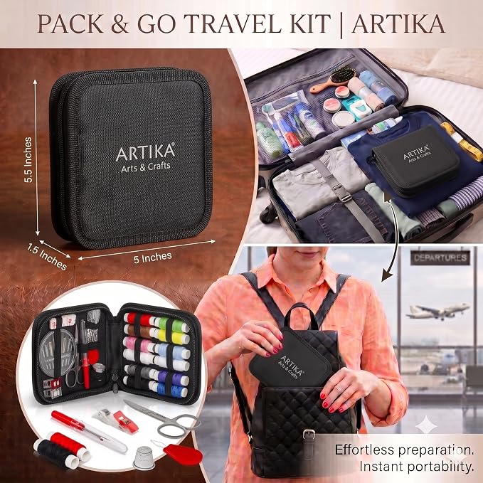 ARTIKA Travel Sewing Kit, 59-Piece Portable Kit - Image 6