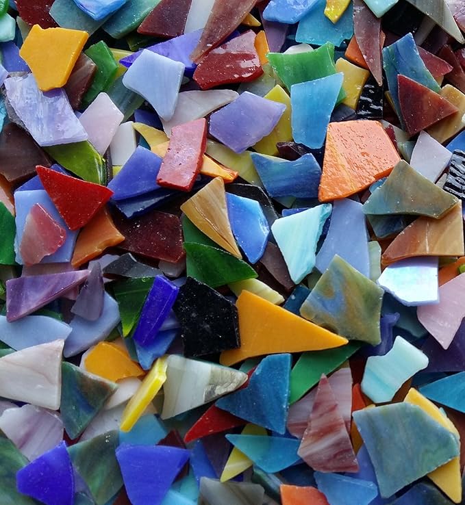Lanyani Glass Mosaics Pieces Stained Glass, 1kg/35 Ounce by LanyaniArtGlassMosaics