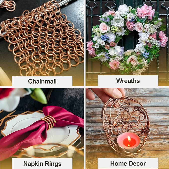 Mandala Crafts 20 Gauge Gold Tone Anodized Aluminum Craft Wire, 100 FT | Colored - Image 6