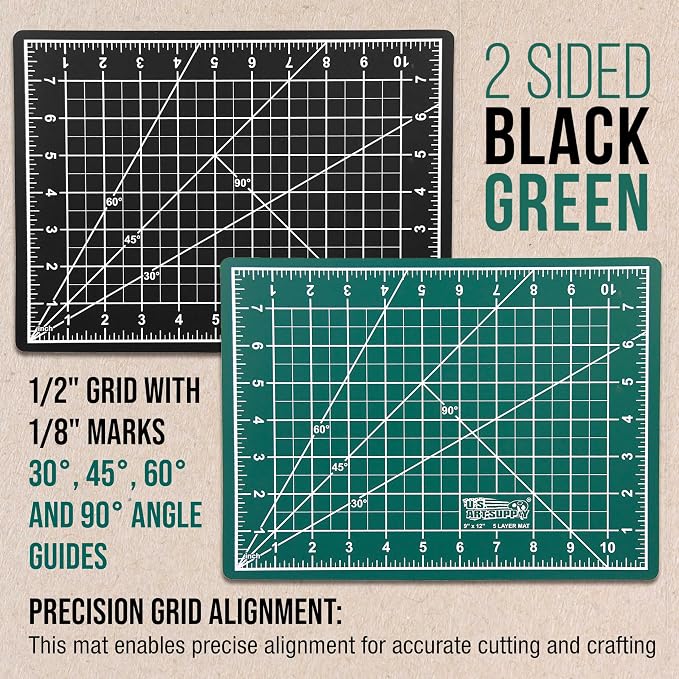 U.S. Art Supply 9" x 12" Self-Healing Cutting Mat 5-Ply - Image 3