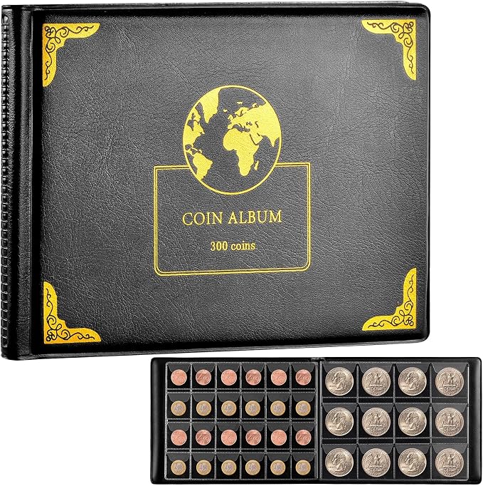 Coin Collection Album Book — 300 Pockets by APTBYTE