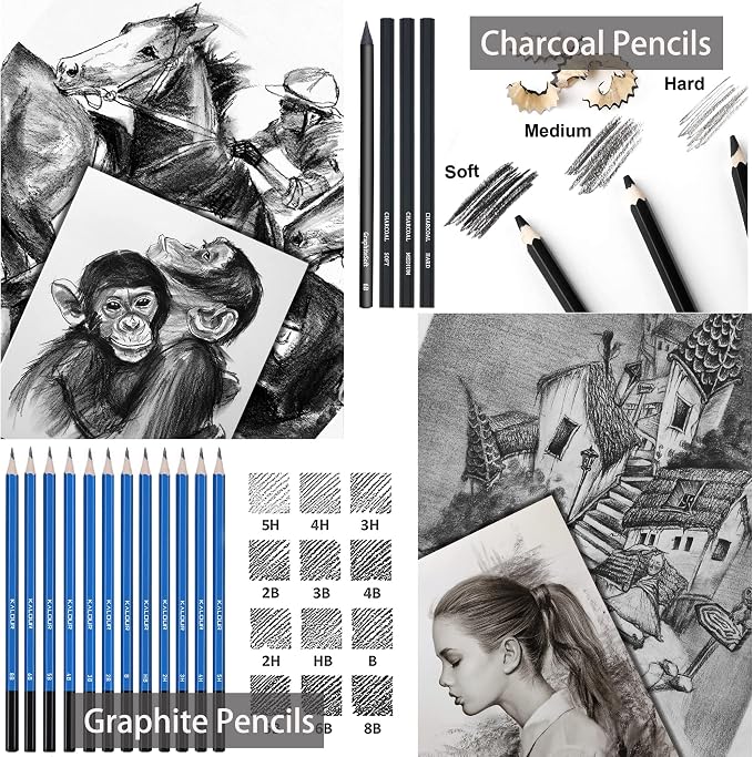 KALOUR Premium 144 Drawing Pencil Set, including 120 Colored Pencils and 24 - Image 5