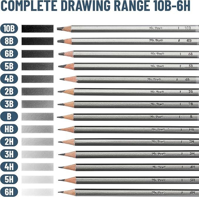 Mr. Pen- Sketch Pencils for Drawing, 14 Pack | Artist Graphite Pencils for - Image 2