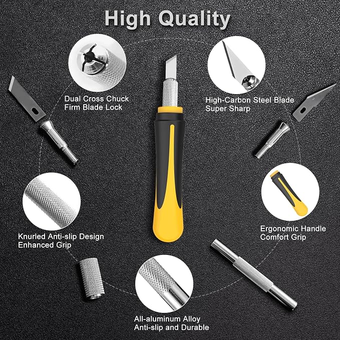 Exacto Knife Set, 16-Piece Hobby Knife & Precision Knife Set, 3-Piece Craft - Image 3