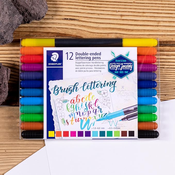 Staedtler Double-ended Brush Marker Brush Letter Duo, Creative Lettering - Image 4
