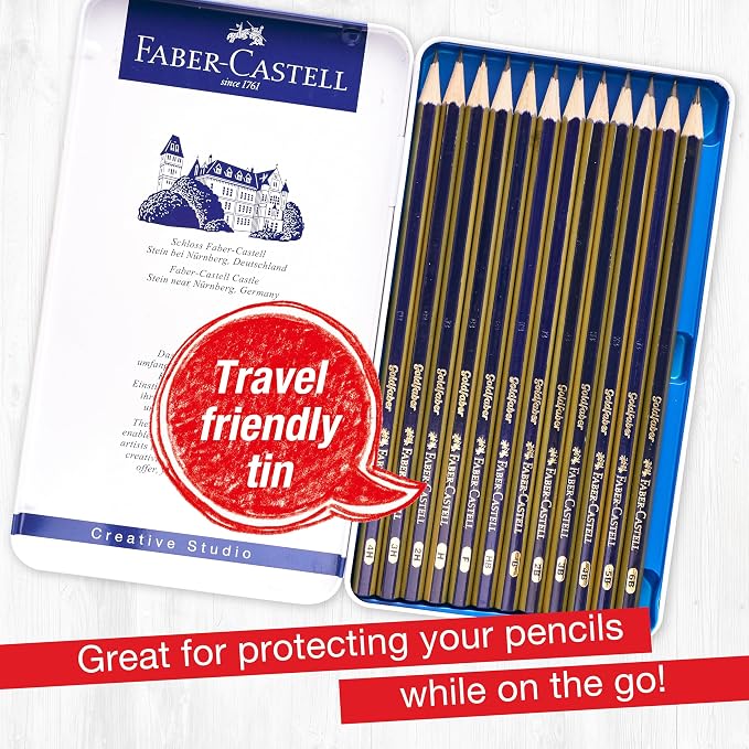 Faber-Castell Graphite Pencils Drawing Set | Back to School Art Supplies | 12 - Image 4