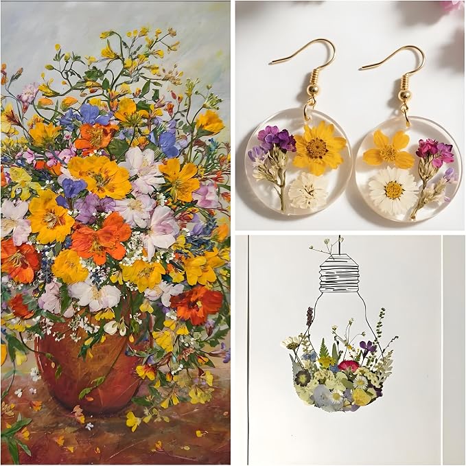 140Pcs Dried Pressed Flowers, Natural Dried Flowers Bulk - Image 5