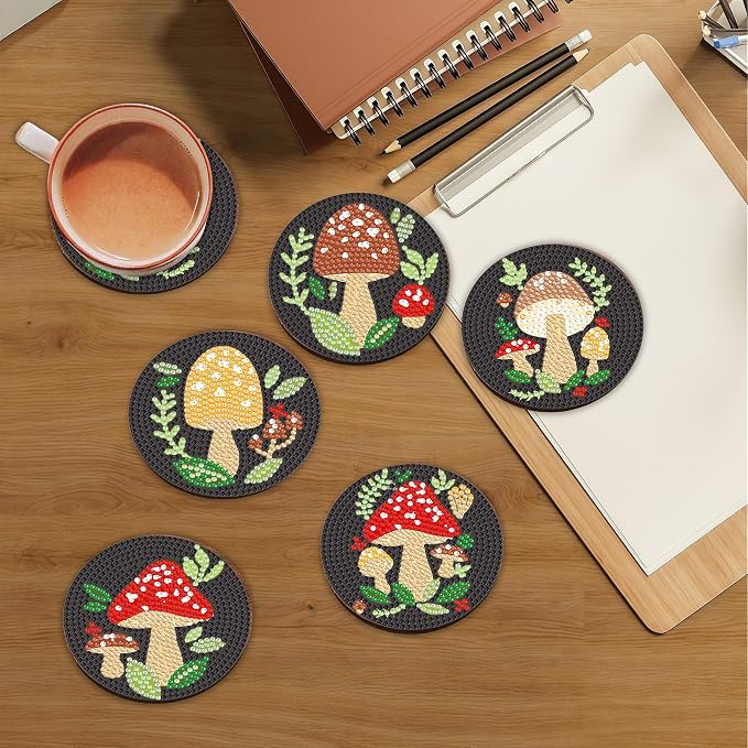 Bulerrylulu 6 Pcs Diamond Painting Coasters Kits - Image 5