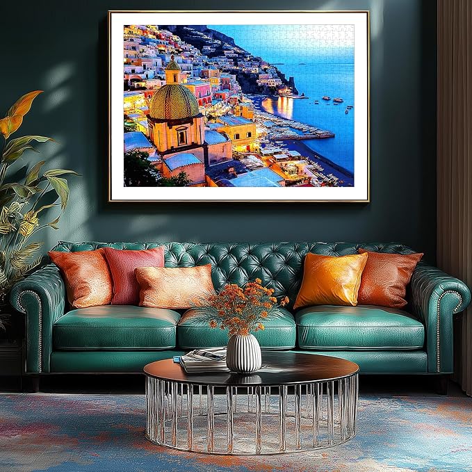 MINIWAN 500 Piece Puzzle for Adults Positano Dusk 23"x15" | Rustic Style - Image 4