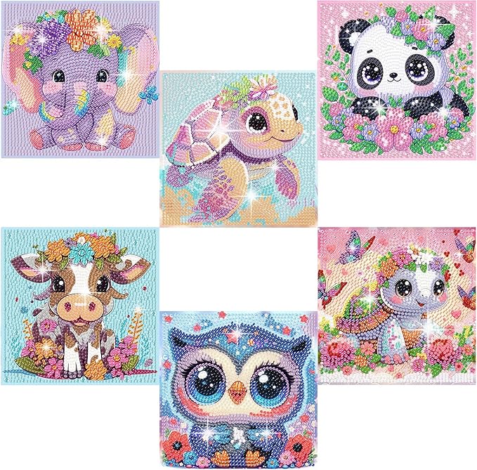 Acelii 6 Pack 5D Cartoon Diamond Painting Kits by Acelii