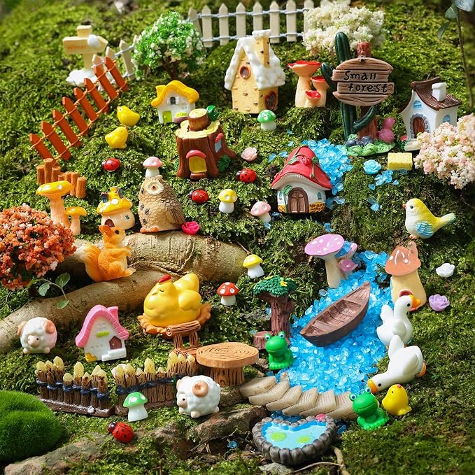 118 PCS Mini Fairy Garden Accessories Kit Miniature Garden Decorations Set Tiny - Image 6