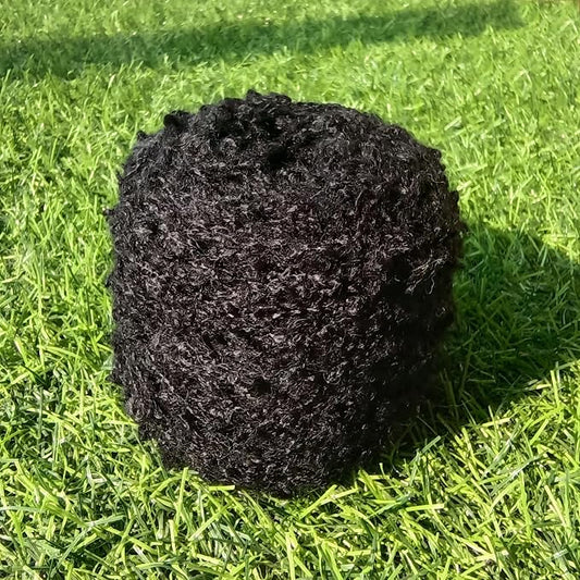 Black 50g Soft Plush Wool Acrylic Fancy Loop Yarn by Namzi