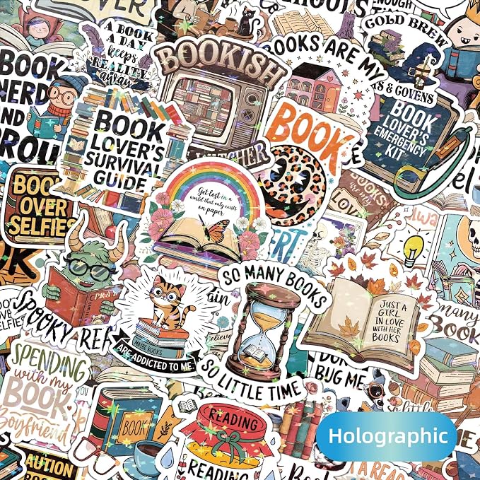 300+ PCS Book Stickers Pack for Kindle Water Bottle Laptop - Image 7