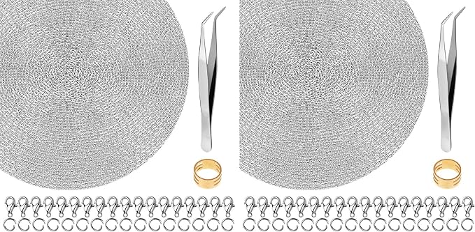 50 Feet Stainless Steel Chains for Jewelry Making, Anezus Jewelry Chain Bulk by anezus