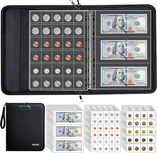 400-Pocket Fireproof Coin Book by Hontom