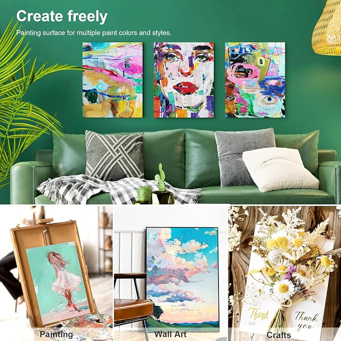 PHOENIX Painting Canvas Panels 11x14 Inch, 24 Bulk Pack - 8 Oz Triple Primed - Image 5