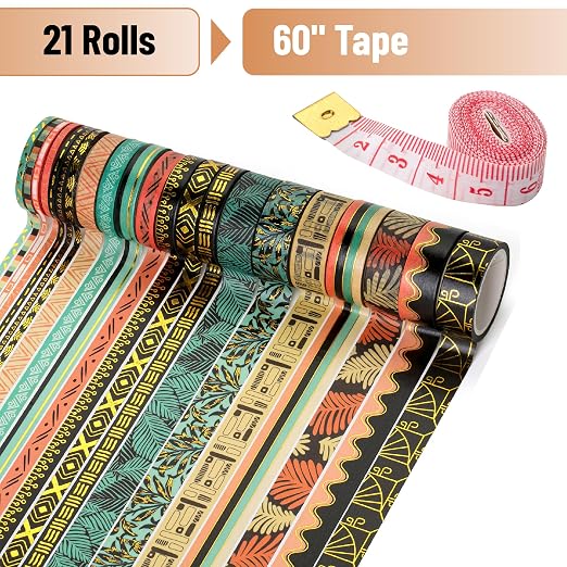 Mr. Pen- Washi Tape Set, 21 Rolls, 5.5 Yards/Roll | Washi Tape - Image 2