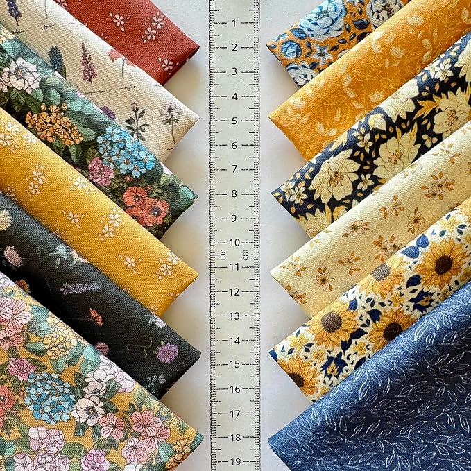 Vintage Floral & Botanical Cotton Fabric Bundle – 60 Pre-Cut Squares, 100% - Image 3