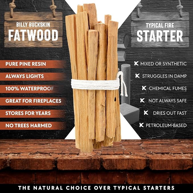 50lb Fatwood Fire Starter Sticks | 100% Natural Fire Starters - Image 5