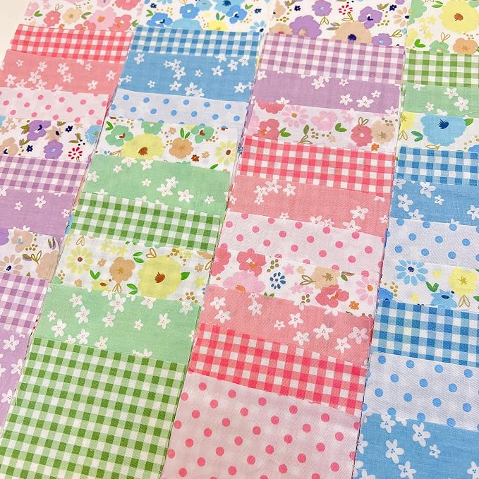 Cotton Fabric DIY Making Supplies Quilting Patchwork Fabric Fat Quarter Bundles by Antetek