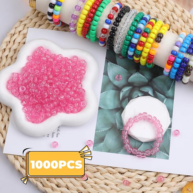 Plastic Pony Beads, for Bracelet, Hair Braiding, Friendship Bracelets, Jewelry - Image 3