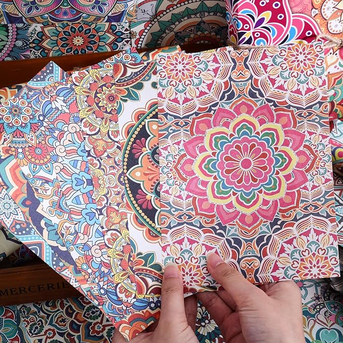 160 Sheets boho Mandala scrapbook paper Set, Journaling Scrapbooking Supplies - Image 7