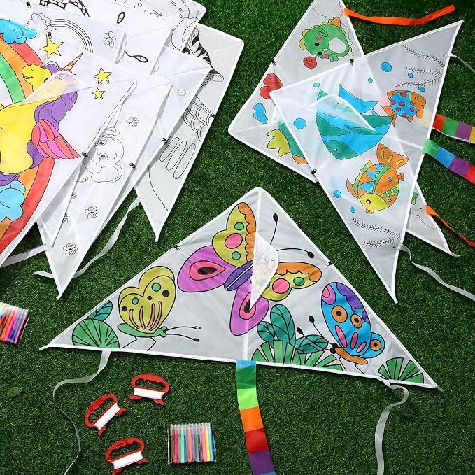 Libima 120 Pack Large Kites for Kids and Adults Bulk 39.4 Inch DIY Making Kit - Image 3