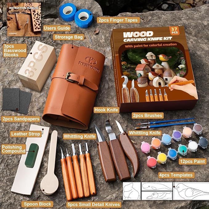 Wood Carving Kit, Wood Whittling Kit - Image 3