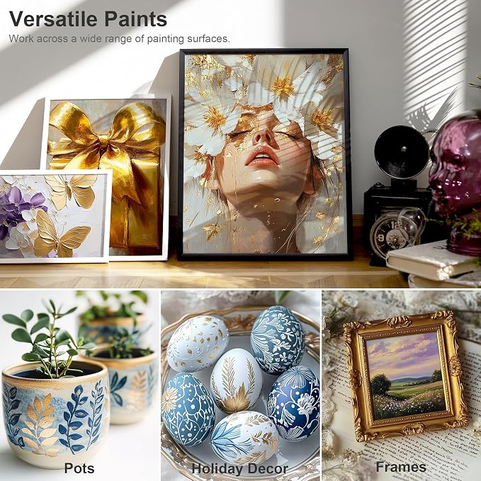 AUREUO Antique Bronze Acrylic Paint, 4 Fl Oz / 120ml Single Tube, Rich Pigment - Image 6