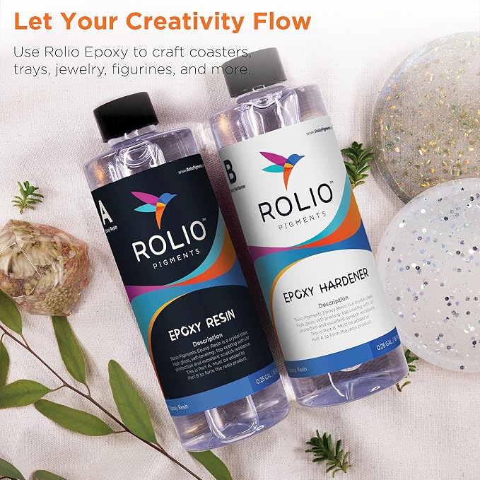 Rolio - Epoxy Resin and Hardener 32 oz Kit, Crystal Clear, UV Resistant - Image 5