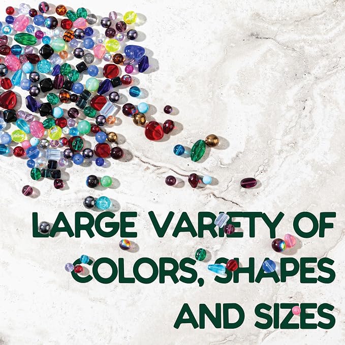 One Pound Assorted Glass Beads for Jewelry Making, DIY Lamp Work, Arts and - Image 4