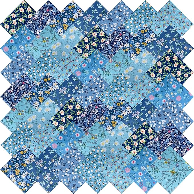 50pcs 5 x 5 inches Multicolor Cotton Fabric Bundle Squares - Image 2