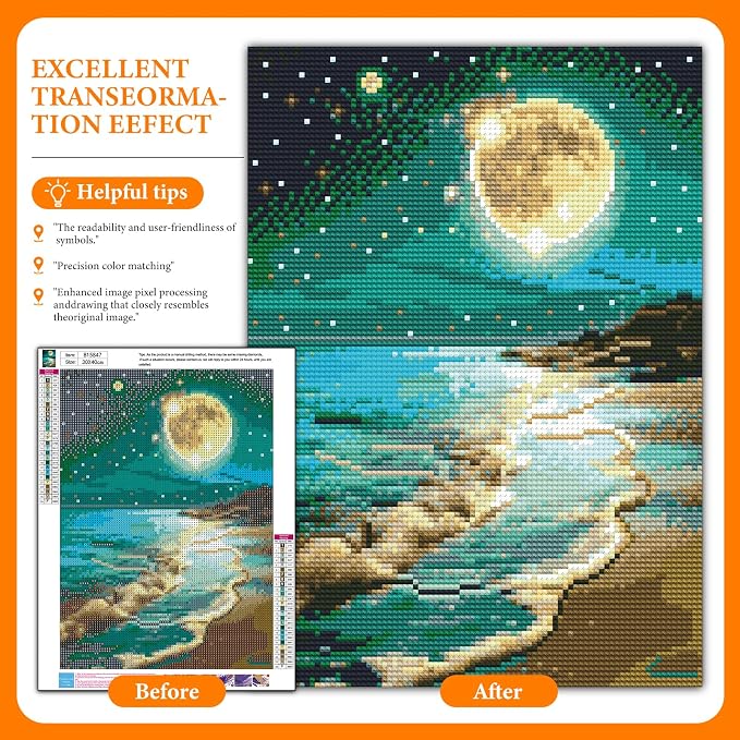 Offito Moon Beach Diamond Art Kits - Image 2
